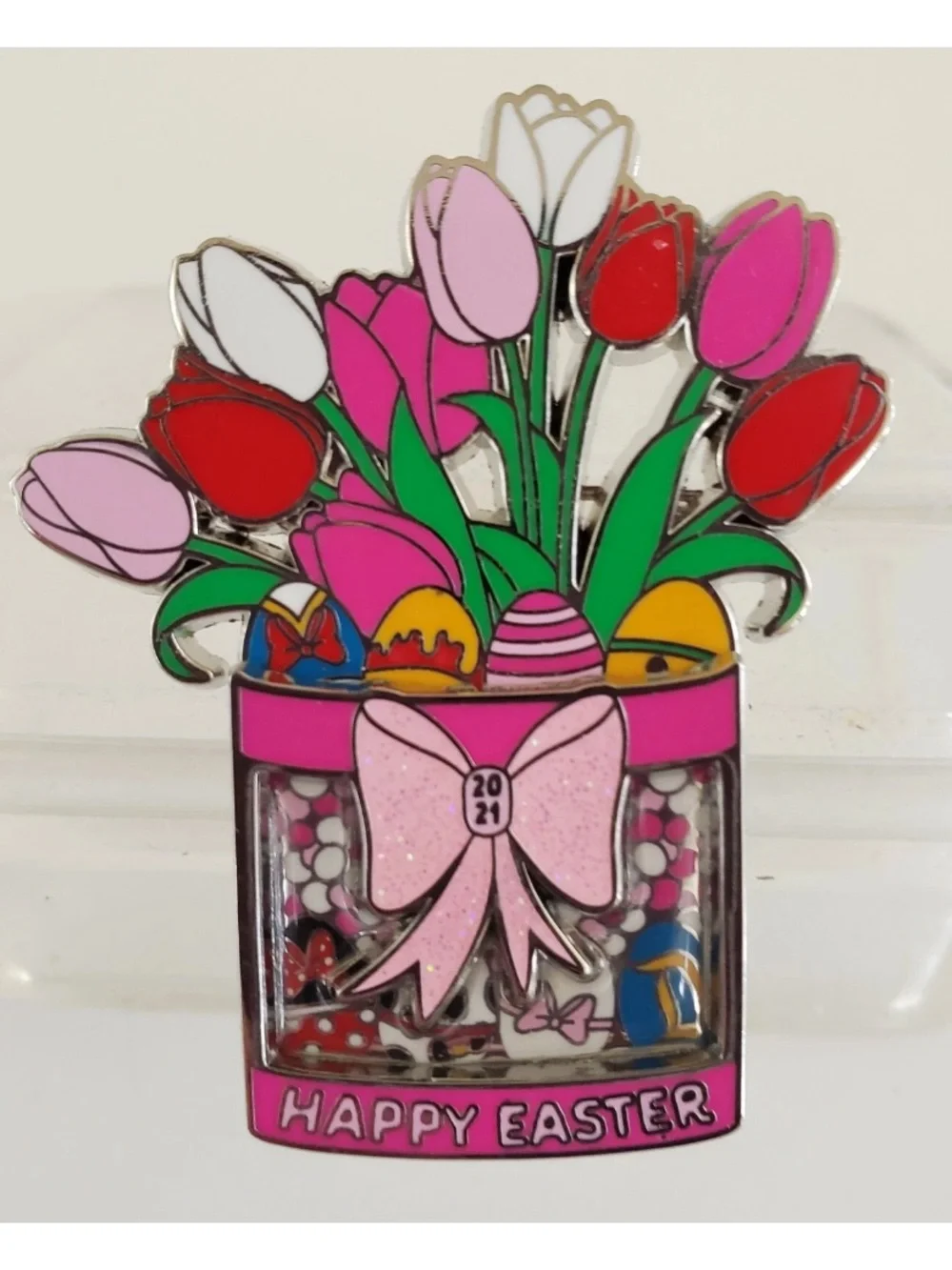 DISNEY HAPPY EASTER BOUQUET OF TULIPS WITH EASTER EGGS LE PIN-FREE SHIPPING
